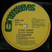 DENNIS BROWN Slow Down Vinyl Record LP Greensleeves 1985