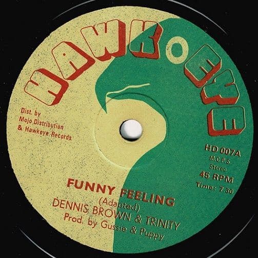 DENNIS BROWN & TRINITY Funny Feeling Vinyl Record 12 Inch Hawkeye 1978