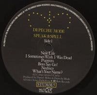 DEPECHE MODE Speak & Spell Vinyl Record LP Mute 1981