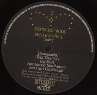 DEPECHE MODE Speak & Spell Vinyl Record LP Mute 1981