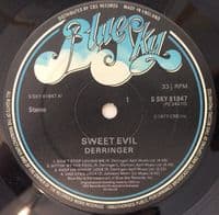 DERRINGER Sweet Evil Vinyl Record LP Blue Sky 1977