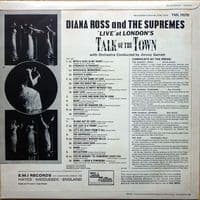 DIANA ROSS AND THE SUPREMES Live At London's Talk Of The Town Vinyl Record LP Tamla Motown