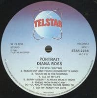 DIANA ROSS Portrait - All Her Greatest Hits Volume 2 Vinyl Record LP Telstar 1983