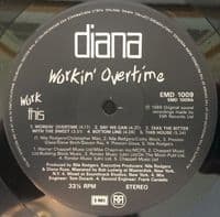 DIANA ROSS Workin' Overtime Vinyl Record LP EMI 1989