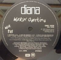 DIANA ROSS Workin' Overtime Vinyl Record LP EMI 1989