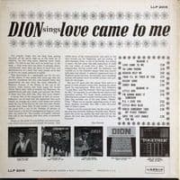 DION Love Came To Me Vinyl Record LP US Laurie 1963