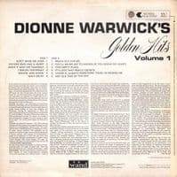DIONNE WARWICK Golden Hits Volume 1 Vinyl Record LP Wand 1970