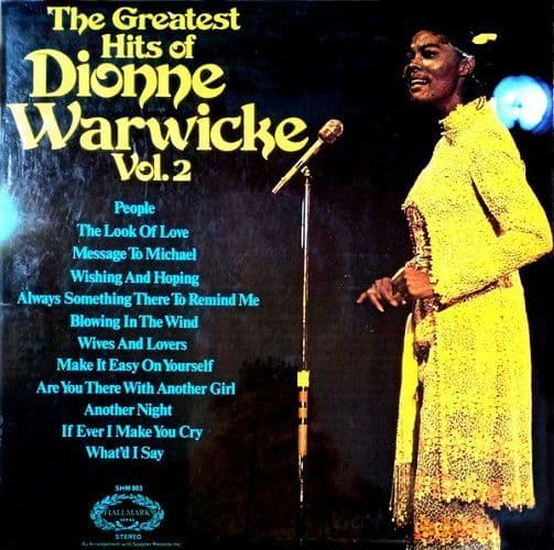 DIONNE WARWICK The Greatest Hits Of Dionne Warwicke Vol. 2 Vinyl Record LP US Hallmark 1973