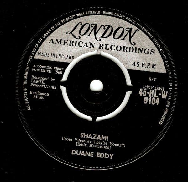 DUANE EDDY Shazam Vinyl Record 7 Inch London 1960