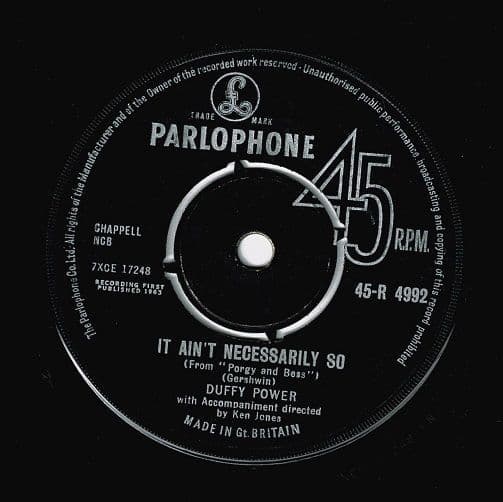 DUFFY POWER It Ain't Necessarily So Vinyl Record 7 Inch Parlophone 1963 45-R 4992 Original UK 1st