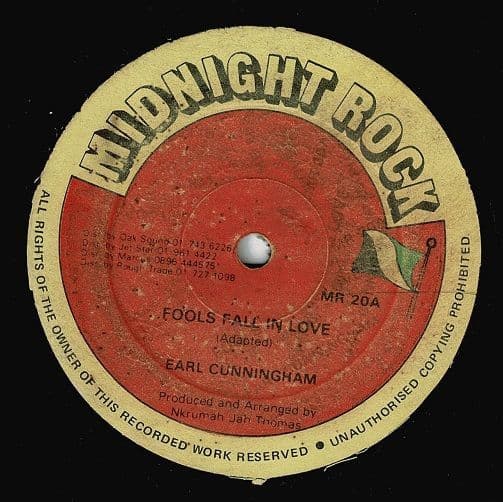 EARL CUNNINGHAM Fools Fall In Love Vinyl Record 12 Inch Midnight Rock 1983