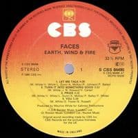 EARTH, WIND & FIRE Faces Vinyl Record LP CBS 1980