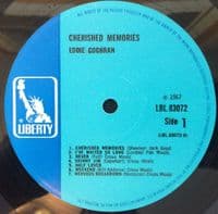 EDDIE COCHRAN Cherished Memories Vinyl Record LP Liberty 1967.