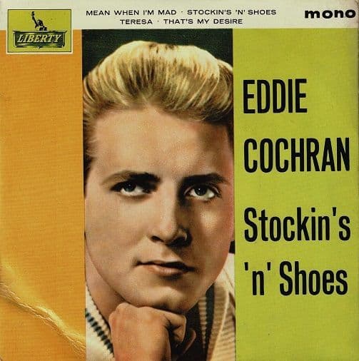 EDDIE COCHRAN Stockin's 'N' Shoes EP Vinyl Record 7 Inch Liberty 1964