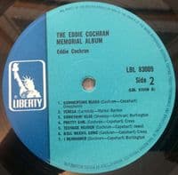 EDDIE COCHRAN The Eddie Cochran Memorial Album Vinyl Record LP Liberty 1967
