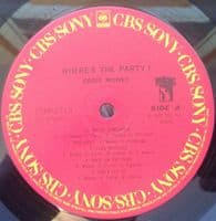 EDDIE MONEY Where's The Party? Vinyl Record LP Japanese CBS/Sony 1983