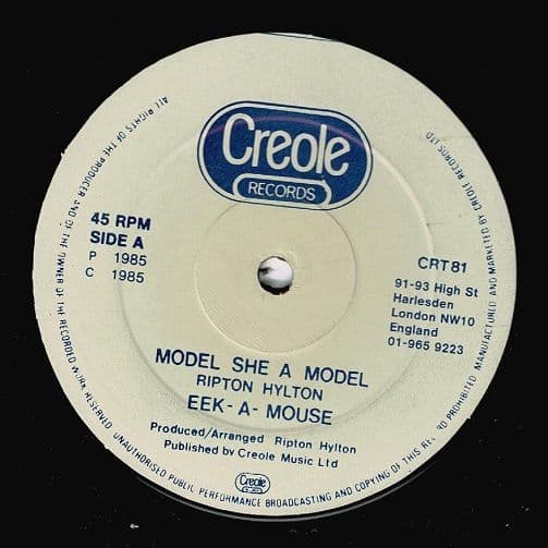 EEK-A-MOUSE Model She A Model Vinyl Record 12 Inch Creole 1985