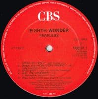 EIGHTH WONDER Fearless Vinyl Record LP CBS 1988