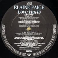 ELAINE PAIGE Love Hurts Vinyl Record LP WEA 1985