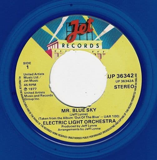 ELECTRIC LIGHT ORCHESTRA & x28;ELO& x29; Mr Blue Sky Vinyl Record 7