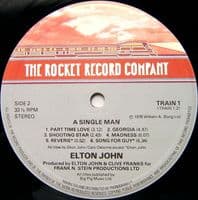 ELTON JOHN A Single Man Vinyl Record LP Rocket 1978