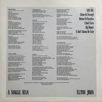 ELTON JOHN A Single Man Vinyl Record LP Rocket 1978