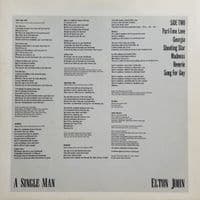 ELTON JOHN A Single Man Vinyl Record LP Rocket 1978