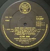 ELTON JOHN Greatest Hits Vinyl Record LP DJM 1976