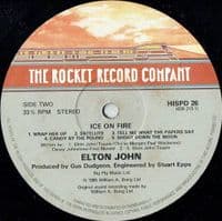 ELTON JOHN Ice On Fire Vinyl Record LP Rocket 1985