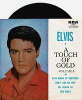 ELVIS PRESLEY A Touch Of Gold Volume 3 EP Vinyl Record 7 Inch Australian RCA Victor 1984 Tan Reissue