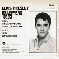ELVIS PRESLEY Collectors Gold EP Vinyl Record 7 Inch RCA 1982 UK Issue RCX 3 Extended Play 45rpm
