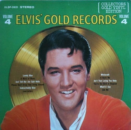 ELVIS PRESLEY Elvis' Golden Records Volume 4 Vinyl Record LP Canadian RCA 1978 Gold Vinyl