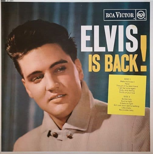 ELVIS PRESLEY Elvis Is Back! Vinyl Record LP RCA Victor