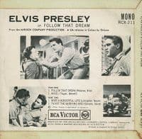 ELVIS PRESLEY Follow That Dream EP Vinyl Record 7 Inch RCA 1962 Silver Spot Label 45-RCX 211 UK 1st