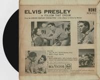 ELVIS PRESLEY Follow That Dream EP Vinyl Record 7 Inch RCA 1962 UK 1st 45-RCX 211 Laminated Sleeve