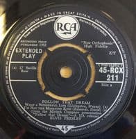ELVIS PRESLEY Follow That Dream EP Vinyl Record 7 Inch RCA 1962 UK Original 1st Pressing 45-RCX 211