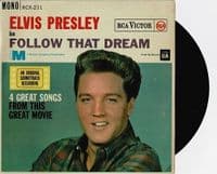 ELVIS PRESLEY Follow That Dream EP Vinyl Record 7 Inch RCA 1962 UK Original 1st Pressing 45-RCX 211