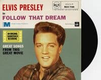 ELVIS PRESLEY Follow That Dream EP Vinyl Record 7 Inch RCA 1981 UK Mono Reissue RCX 7196 Pic Sleeve