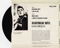 ELVIS PRESLEY Heartbreak Hotel EP Vinyl Record 7 Inch RCA 1981 UK RCX 7189 Extended Play Pic Sleeve