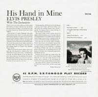 ELVIS PRESLEY His Hand In Mine EP Vinyl Record 7 Inch RCA Victor 2001 Limited Edition Picture Sleeve