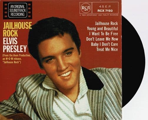 ELVIS PRESLEY Jailhouse Rock EP Vinyl Record 7 Inch RCA