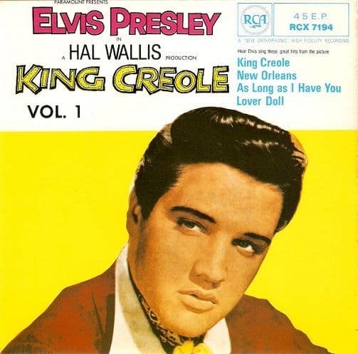 ELVIS PRESLEY King Creole Vol. 1 EP Vinyl Record 7 Inch RCA 1981 RCX 7194 Extended Play Pic Sleeve