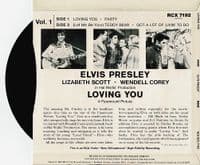 ELVIS PRESLEY Loving You EP Vinyl Record 7 Inch RCA 1981 UK Reissue RCX 7192 Extended Play 45rpm