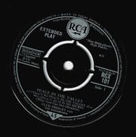 ELVIS PRESLEY Peace In The Valley EP Vinyl Record 7 Inch RCA 1961 UK Press RCX-101 Picture Sleeve 45