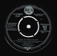 ELVIS PRESLEY Peace In The Valley EP Vinyl Record 7 Inch RCA 1961 UK Press RCX-101 Picture Sleeve 45