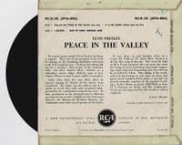 ELVIS PRESLEY Peace In The Valley EP Vinyl Record 7 Inch RCA 1961 UK Press RCX-101 Picture Sleeve 45