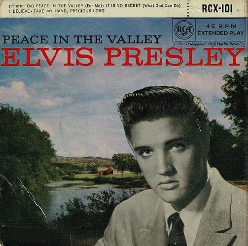 ELVIS PRESLEY Peace In The Valley EP Vinyl Record 7 Inch RCA 1961 UK Press RCX-101 Picture Sleeve 45