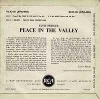 ELVIS PRESLEY Peace In The Valley EP Vinyl Record 7 Inch RCA Victor 1963 RCX 101 Extended Play 45rpm