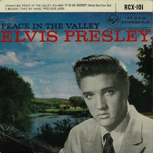 ELVIS PRESLEY Peace In The Valley EP Vinyl Record 7 Inch RCA Victor 1964 Laminated Sleeve RCX-101 45