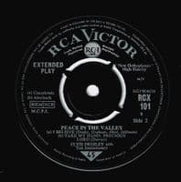ELVIS PRESLEY Peace In The Valley EP Vinyl Record 7 Inch RCA Victor 1964 RCX 101 Black/Silver Label